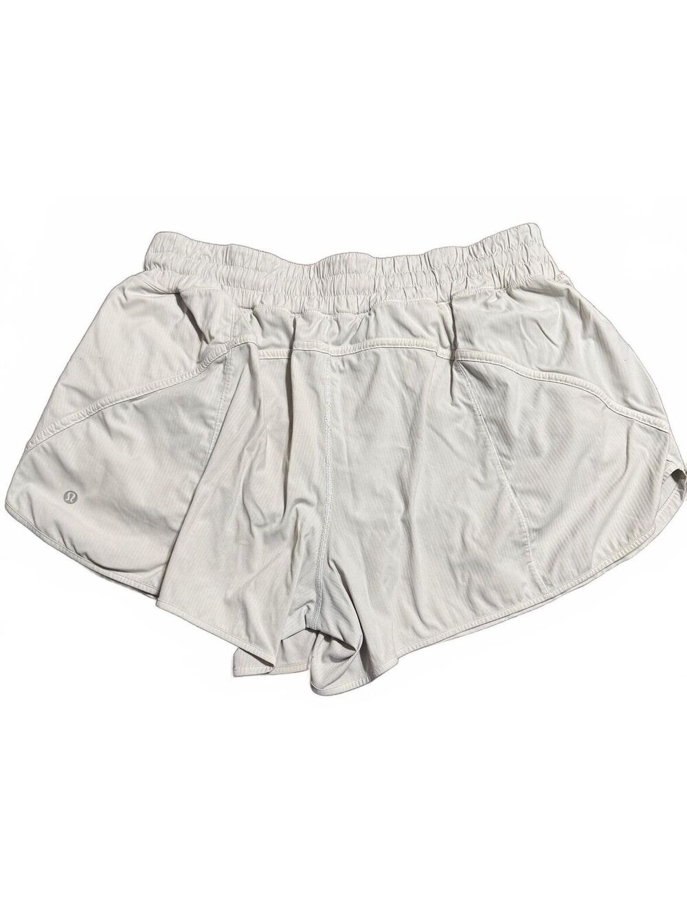 Lululemon Womens Hotty Hot Shorts 18 Low-Rise Lined Athletic Light Gray 4"